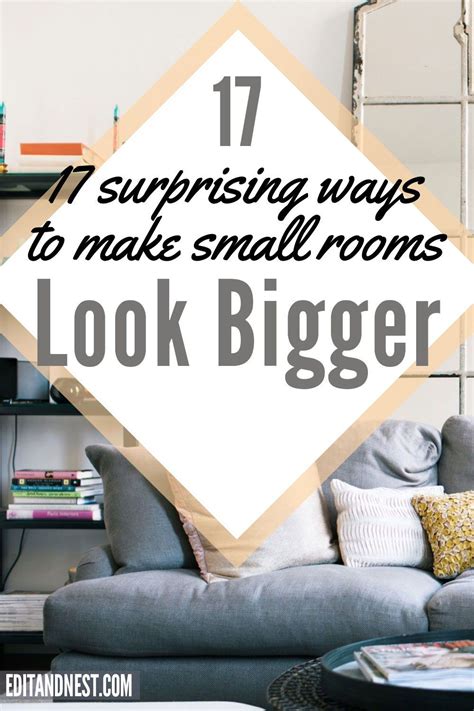 17 Surprising Ways To Make Small Rooms Look Bigger Small Living Room
