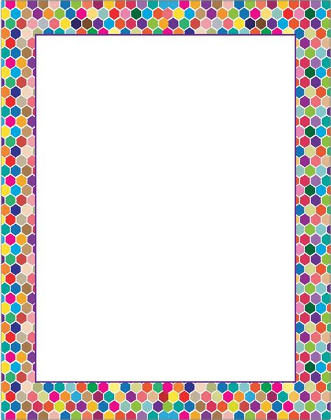 Colorful Border Stationery 85 X 11 60 Letterhead Sheets