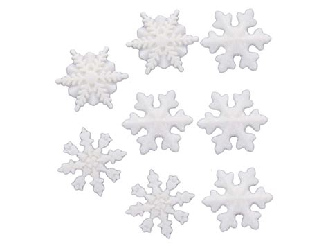 Glitter Snowflakes Novelty Buttons For Sewing And Crafts