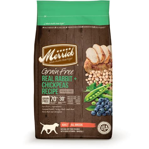 Merrick Grain Free Real Rabbit And Chickpeas Recipe Adult Dry Dog Food