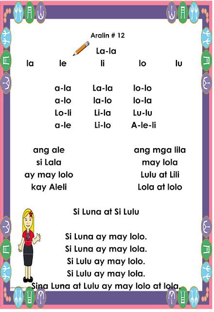 Tagalog Abakada Practice Reading