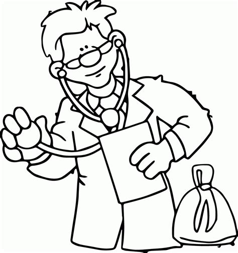 Free A Doctor Coloring Page Download Free A Doctor Coloring Page Png