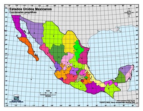Mapa Para Imprimir De México Mapa Mudo En Color De Capitales De México