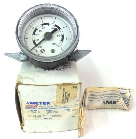 Ametek Pressure Gauge P844 U 100 Psi 18 Anpt Irontime Sales Inc