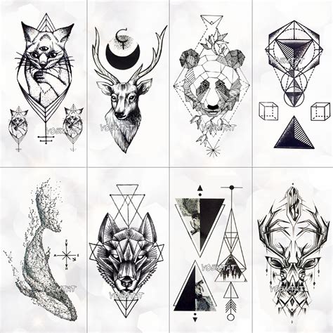 Buy Geometry Cool Temporary Tattoo