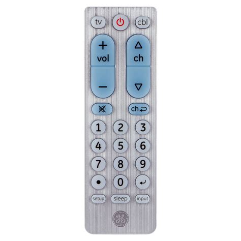 GE 2-Device Universal Remote, Brushed Silver