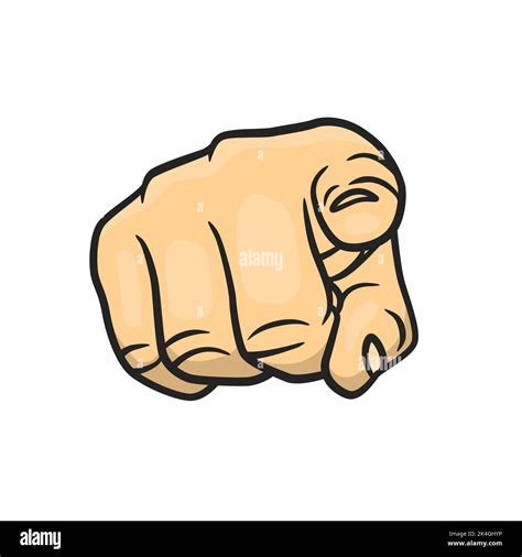 Vector Hand With Finger Pointing At You Choosing Gesture Icon With
