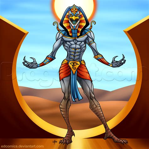 How To Draw Ra The Egyptian Sun God Step By Step Fantasy Characters