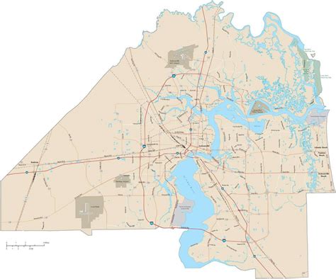 Duval County Florida Map Cities And Towns Map