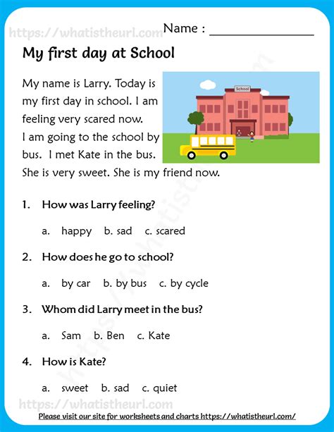 The printable worksheets include second grade appropriate reading passages and related questions. reading-comprehension-for-grade-2-3 - Your Home Teacher