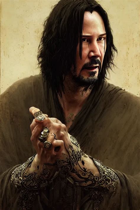 Keanu Reeves Sorceror Lord Of The Rings Tattoos Stable Diffusion