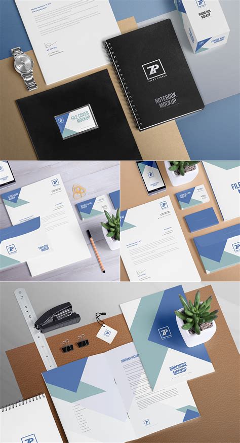 Free mockup in psd format. 111 Stationery Mockups Collection - Design Cuts