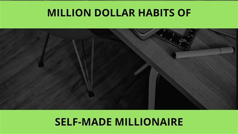 Habits Of Self Made Millionaire 2020 Youtube