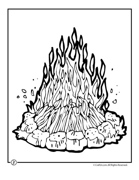 Campfire Coloring Page Woo Jr Kids Activities