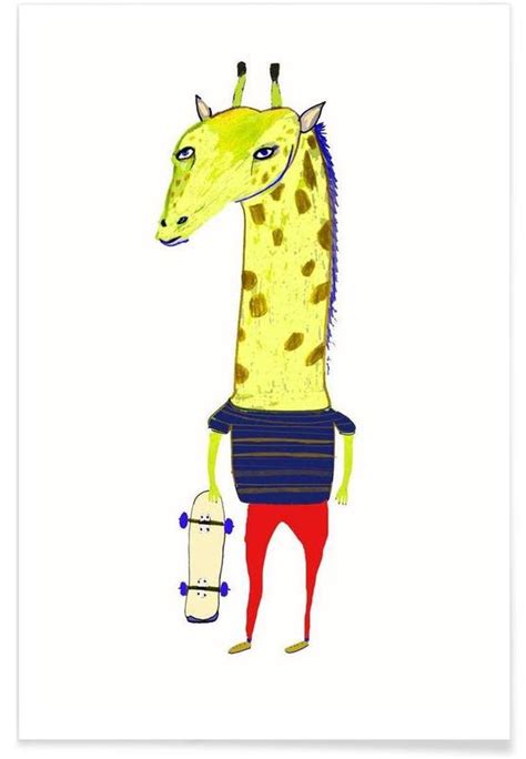 Giraffe Dude Poster Juniqe