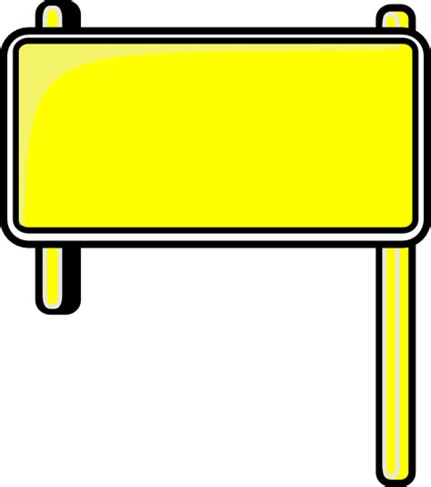 Blank Yellow Sign Clipart Best