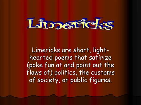 Ppt Limericks Powerpoint Presentation Free Download Id5360145