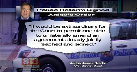 Judge Approves Baltimore PD DOJ Consent Decree Denies DOJ S Request
