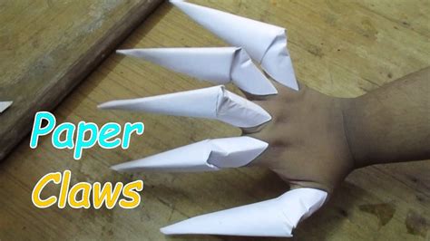 How To Make Awesome Paper Claws Easy Way Halloween Paper Claws