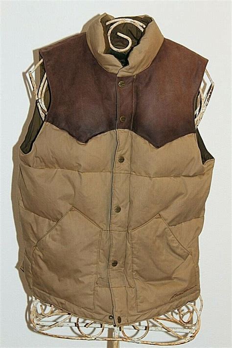 eddie bauer goose mens premium quality down vest pre owned sz med eddiebauer vest down vest
