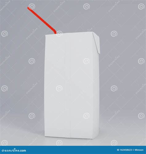 Blank Juice Boxes Retail Package Mockup Stock Illustration