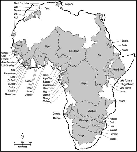 More maps of africa and african countries on www.vidiani.com. Map of Africa showing the locations and names of the ...