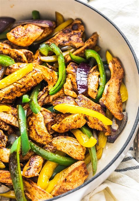 Skillet Chicken Fajitas The Whole Cook