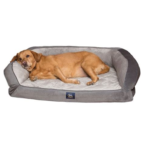 Serta Extra Large Quilted Gel Memory Foam Ortho Couch Pet Bed