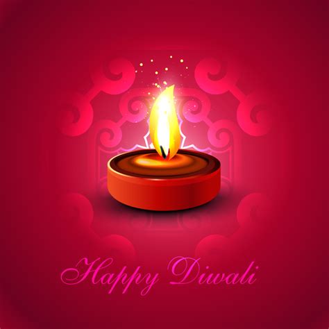 Beautiful Happy Diwali Diya Colorful Hindu Festival Background Vectors