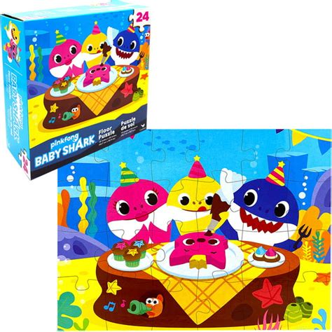 Baby Shark Jigsaw Floor Puzzles In Box Ts Set 24 Pieces For Kids