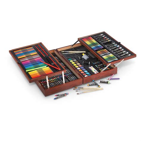 Art 101 Deluxe Wood Art Set 215 Pieces 231381 Toys At Sportsmans Guide