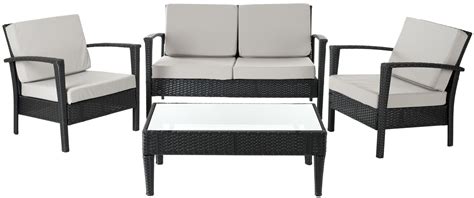 Safavieh Watson 4 Piece Seating Group With Cushions Outdoor Sofa Sets