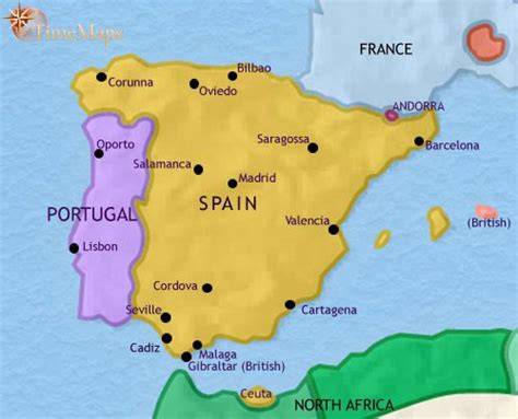 The cheapest way to get from portugal to spain costs only 30€, and the quickest way takes just 4¼ hours. Spain and Portugal History 1789 CE
