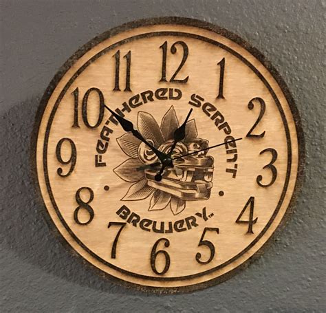 Clock With Custom Laser Engraving 10 Etsy