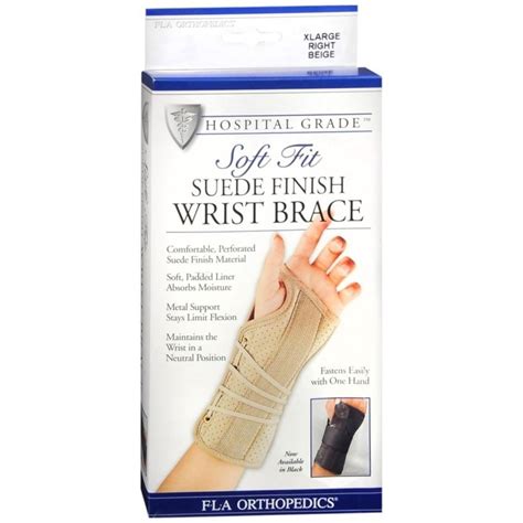 Fla Orthopedics Soft Fit Suede Finish Wrist Brace 22 1501lbeg 1 Ea