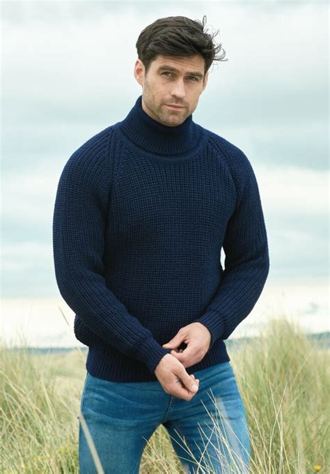 Submariner Rib Roll Neck Sweater R761 West End Knitwear