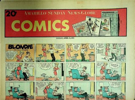 Amarillo Sunday News Globe Comics April 11 1971 Peanuts Dick Tracy