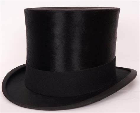 Vintage 1940s Black Brushed Silk Top Hat By Christys London Size 6 34