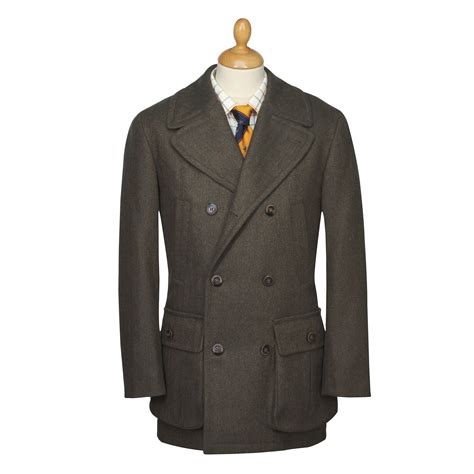 Conrad Herringbone Tweed Car Coat Mens Country Clothing Cordings Us