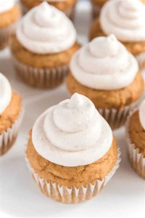 Pumpkin Cupcakes With Whipped Cinnamon Icing Bless This Mess