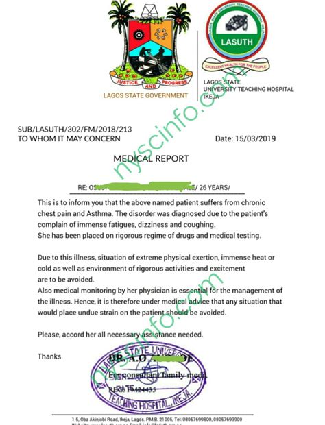 Following an error on his national youth service corps (nysc) certificate, governor obaseki has been issued a new certificate. NYSC Medical Certificate: How to get it for Registration ...