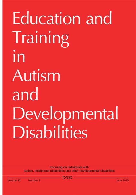 Pdf Sexuality Education For Individuals With Autism Spectrum