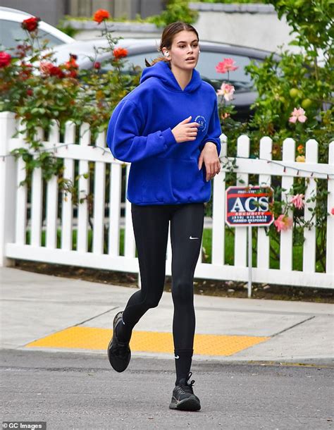 Kaia Gerber Puts Fitness First As She Heads Out For A Jog In Leggings