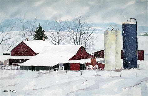 Snowstorm Painting By Jim Gerkin Fine Art America