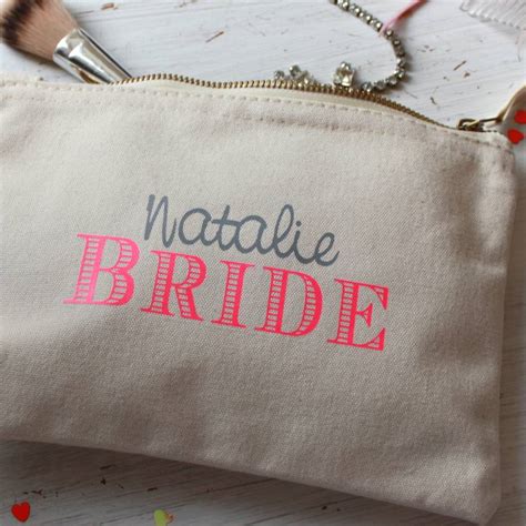 Personalised Wedding Make Up Bag Bride By Love Lammie And Co