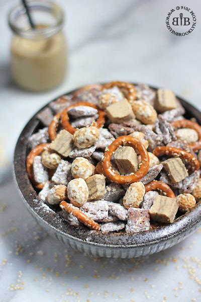 Pour over the cereal and toss until well coated. Busy in Brooklyn » Blog Archive » Tahini Puppy Chow ...