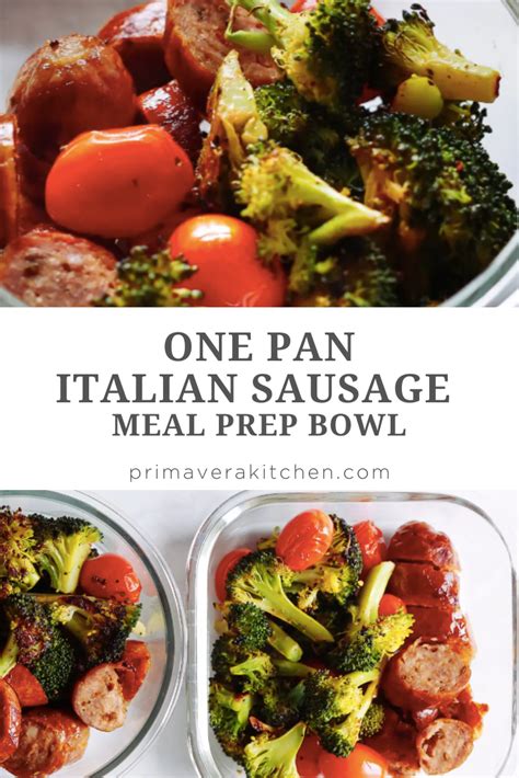 Paleo Italian Sausage Meal Prep Bowls Healthy Meat Recipes Easy