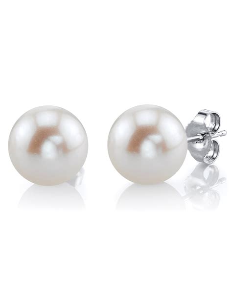 12mm White Freshwater Pearl Stud Earrings