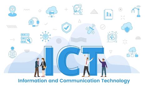 Premium Vector Ict Information And Communication Technology Concept