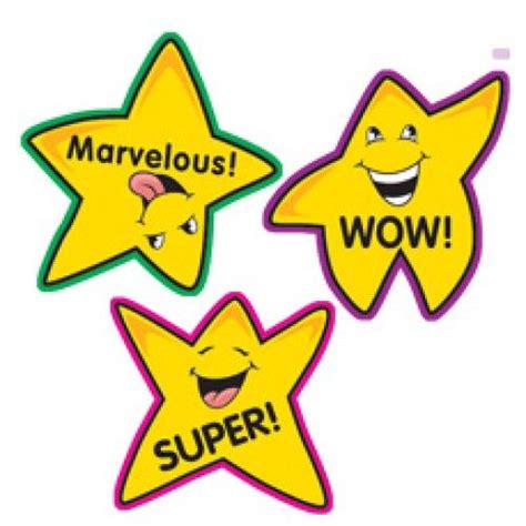 Teacher Stickers 100 Fun Shape Gold Star Reward School Stickers